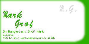 mark grof business card